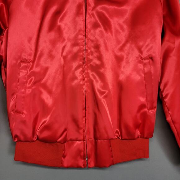 Vintage 1983 Tee Jays Satin Bomber Alabama On Tour Jacket Large Red Band Concert - Picture 8 of 12
